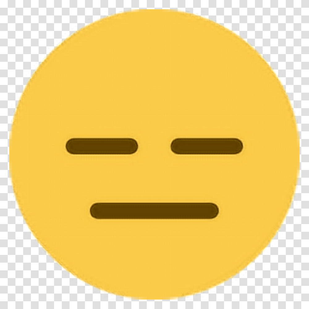 Unhappy Upset Linemouth Emoji Emoticon Face Expression Expressionless Emoji Discord, Sign, Logo, Trademark Transparent Png