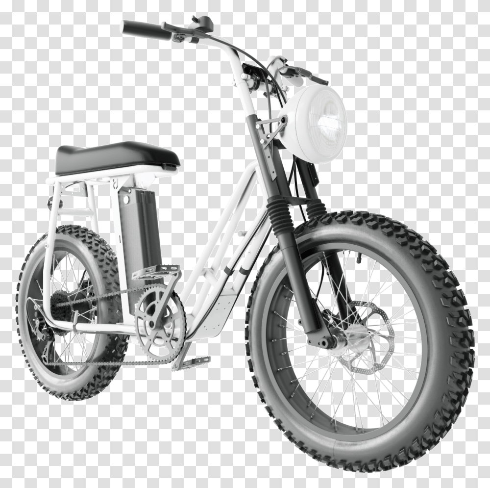 Uni Swing Electric Bike White Suspension ForkClass E Bikes, Wheel, Machine, Motorcycle, Vehicle Transparent Png