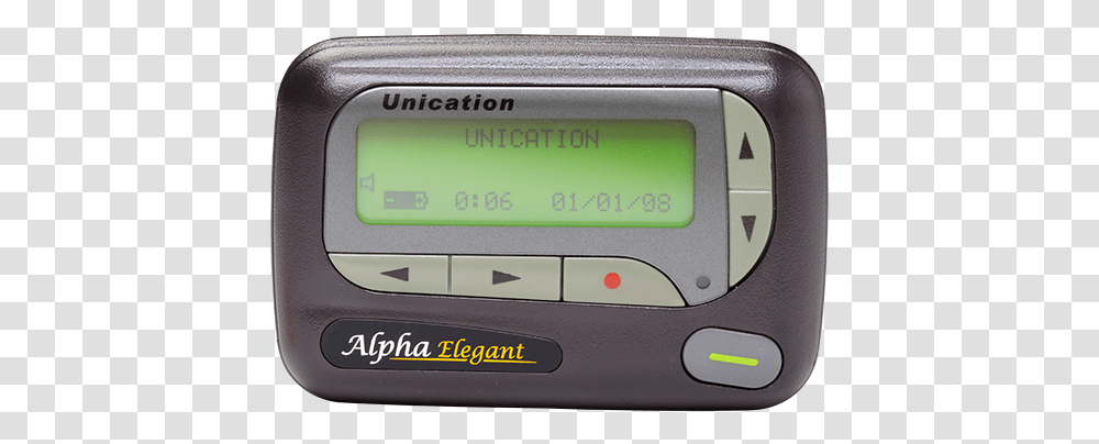 Unication Alpha Elegant Alphanumeric Pager, Electronics, Mobile Phone, Cell Phone, Cassette Player Transparent Png