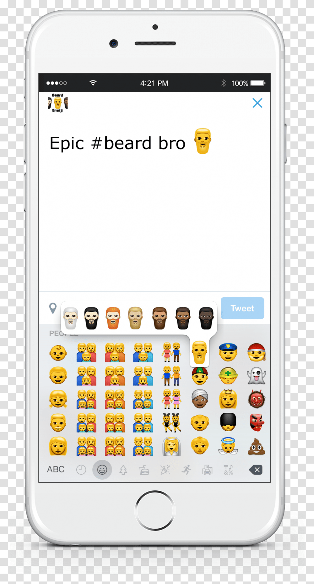 Unicode Apple Google Android Beard Emoji Phone Emoji Apple, Mobile Phone, Electronics, Cell Phone Transparent Png