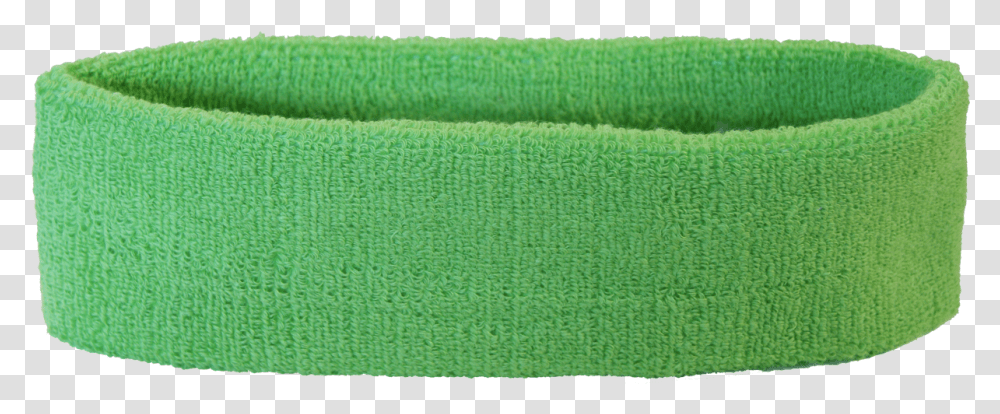 Unicolor Lime Green Headband Sweatband Green Sweat Band, Rug, Foam Transparent Png