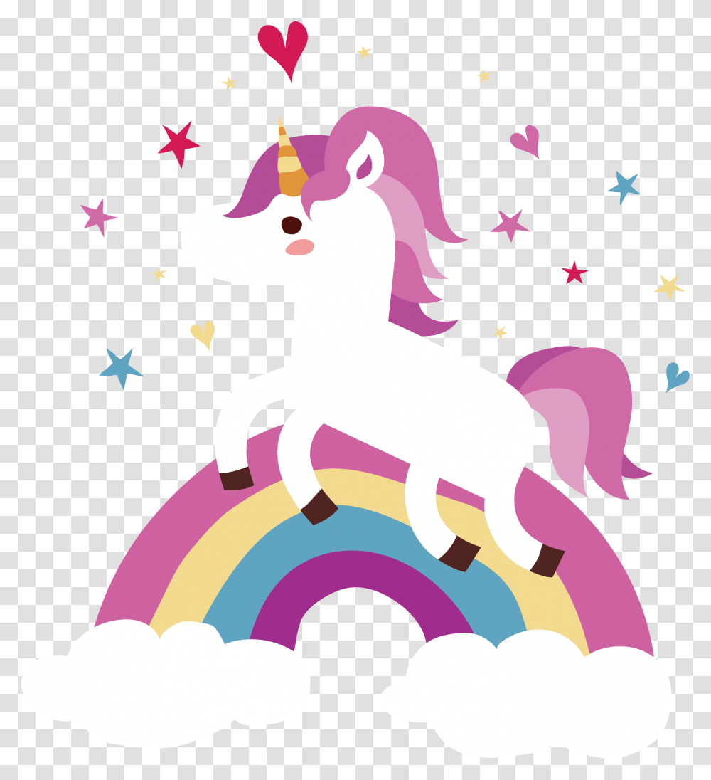 Unicorn Adobe Illustrator Computer File Unicorn And Rainbow, Pattern, Paper Transparent Png
