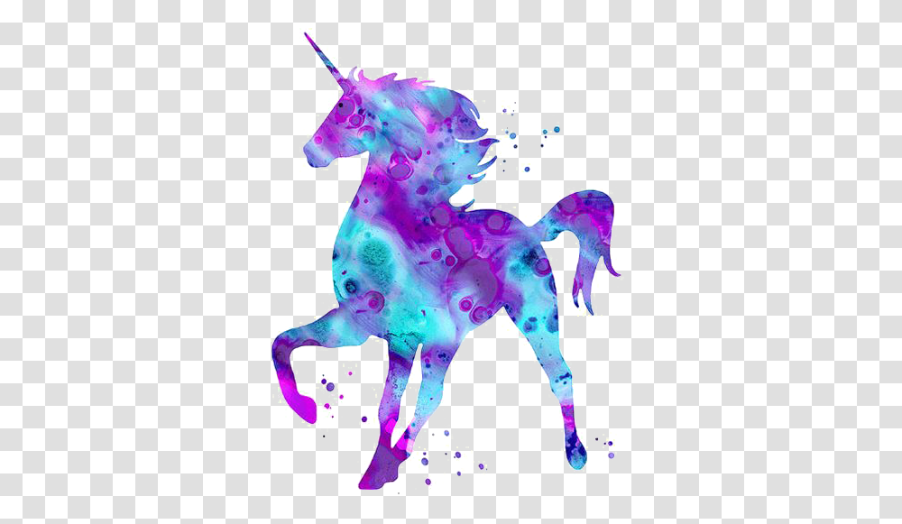 Unicorn Background Pink Blue And Purple Unicorn, Mammal, Animal, Graphics, Art Transparent Png