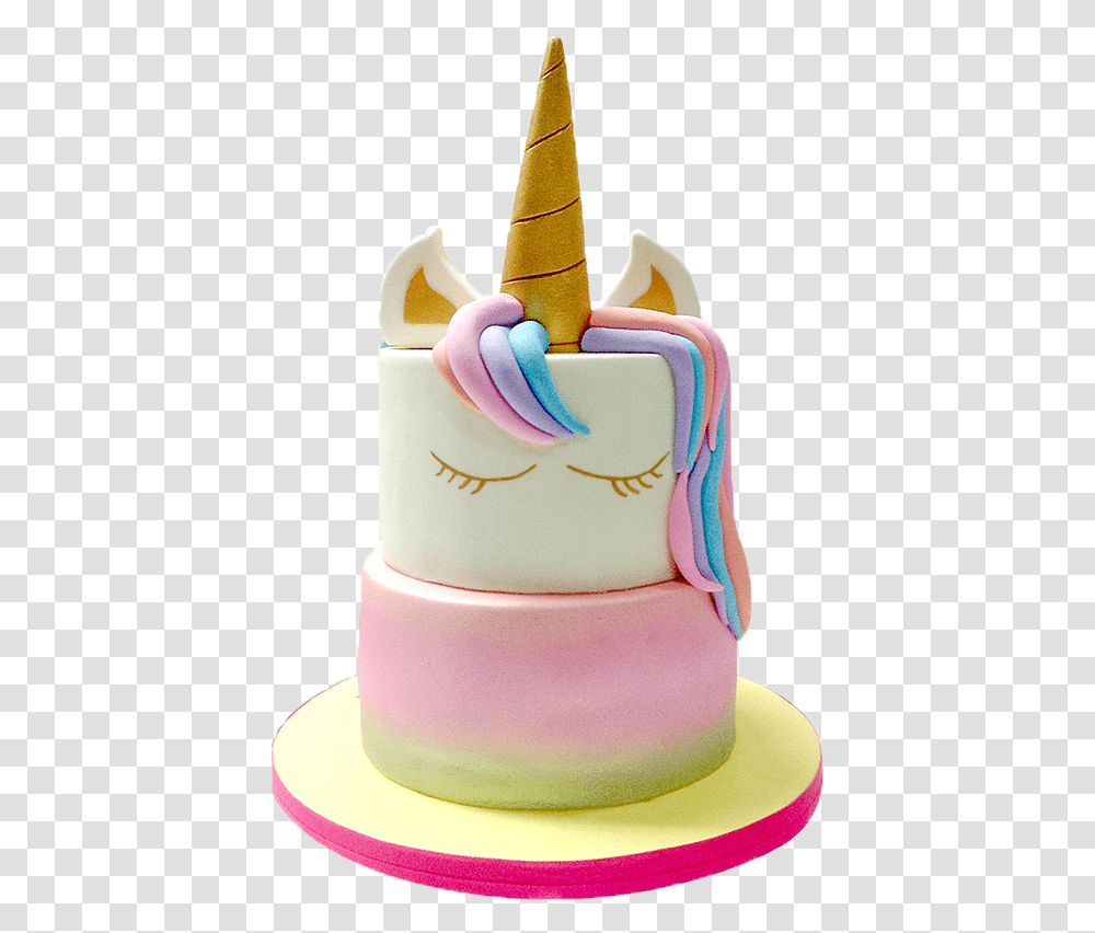 Unicorn Cake With Fondant Hair, Dessert, Food, Birthday Cake, Wedding Cake Transparent Png
