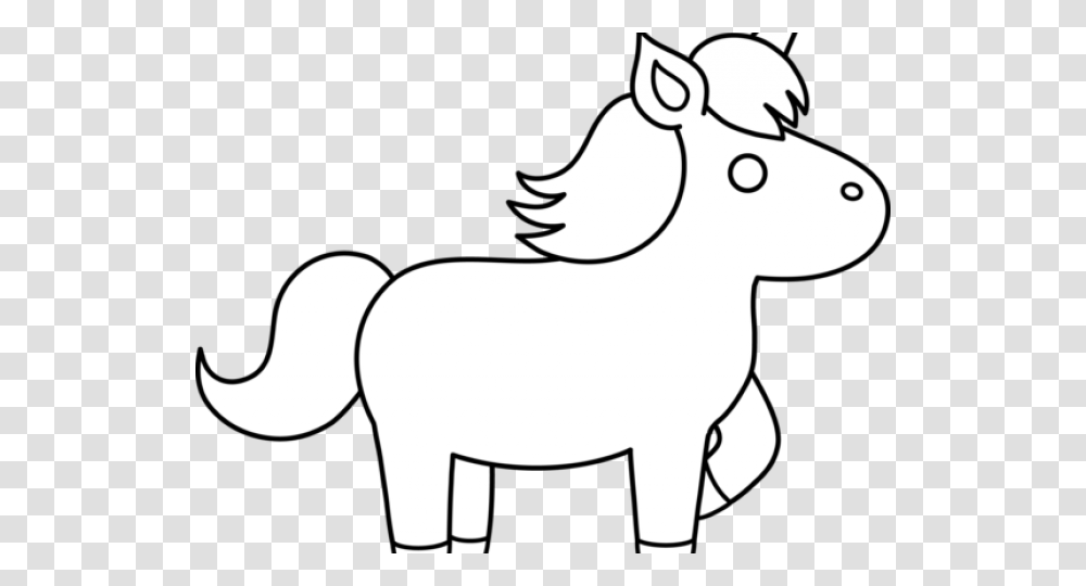 Unicorn Clipart Black And White, Stencil, Mammal, Animal, Silhouette Transparent Png