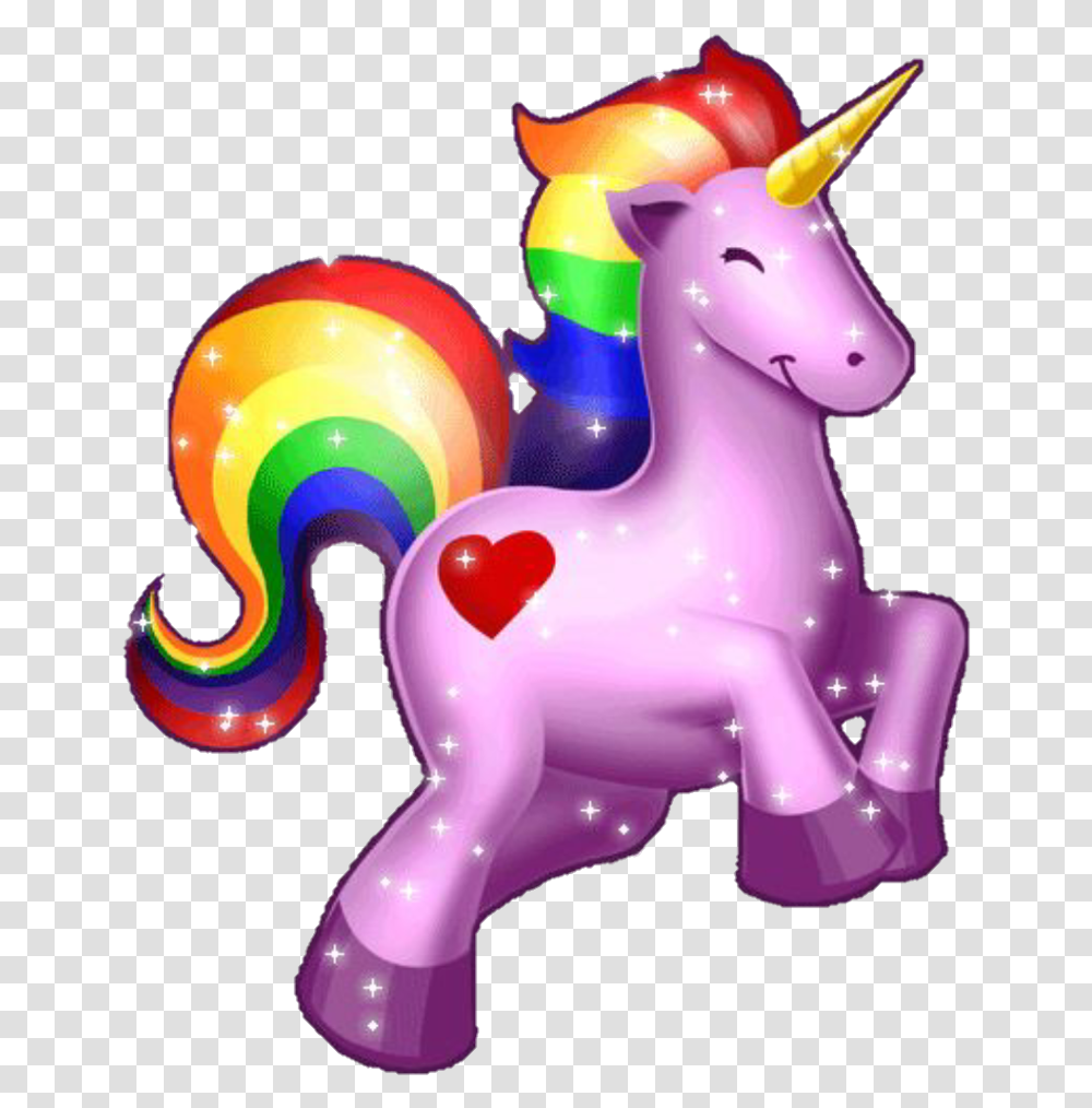 Unicorn Clipart Download Gif Unicorn Rainbow, Toy, Inflatable, Figurine Transparent Png