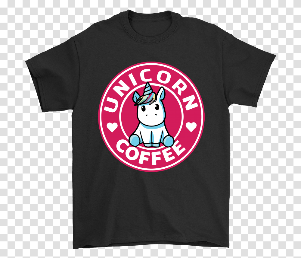 Unicorn Coffee Mashup Starbucks Logo Premium Shirts Shirt, T-Shirt, Sleeve Transparent Png