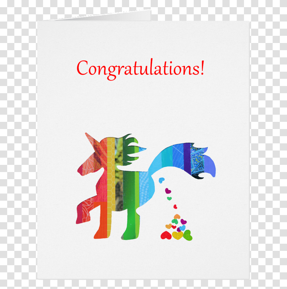 Unicorn Congratulations Card Congratulations On Your Poop, Paper, Poster Transparent Png