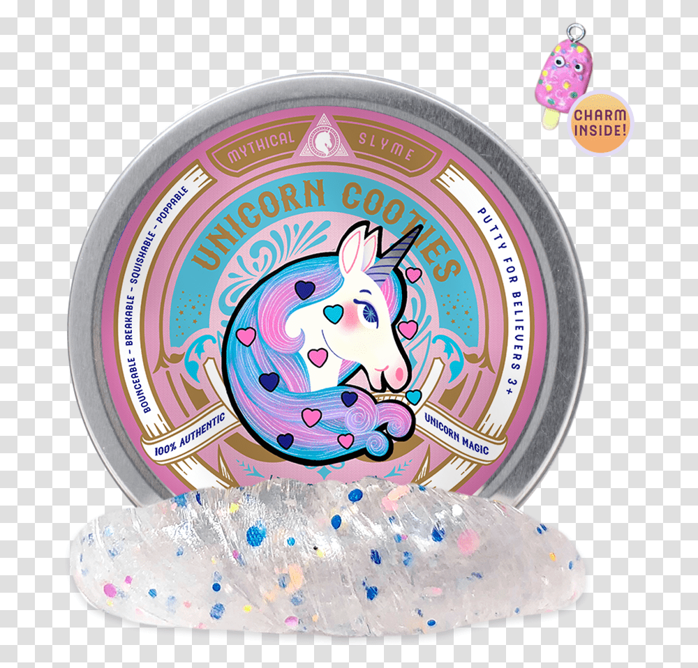 Unicorn Cooties Barf Tears Kiss Horn And Sweat Unicorn Putty Slime, Dish, Meal, Food, Porcelain Transparent Png