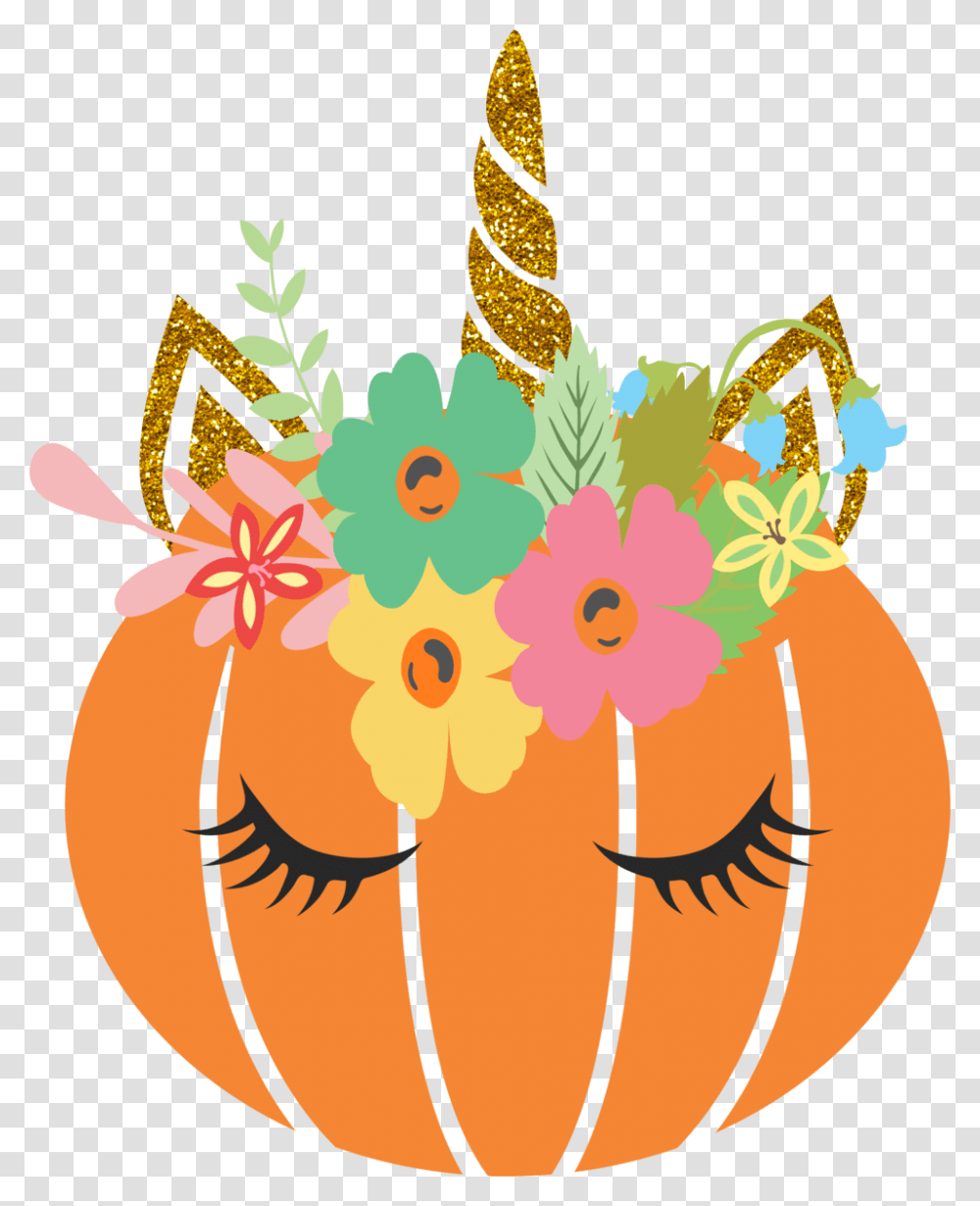 Unicorn Face Clipart Unicorn Pumpkin Clip Art, Halloween, Vegetable, Plant, Food Transparent Png