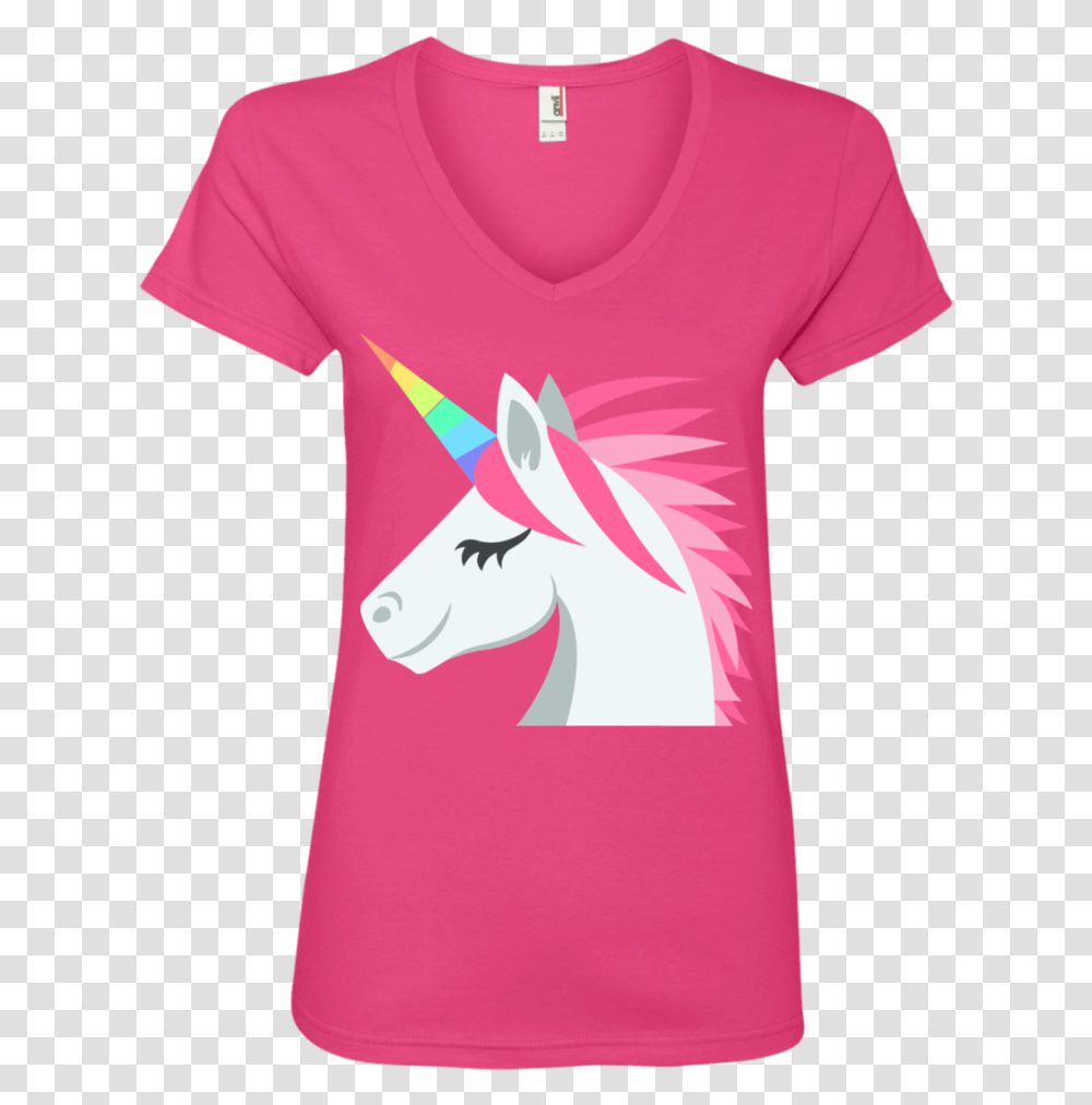 Unicorn Face Emoji Ladies Unicorn Shirt, Apparel Transparent Png