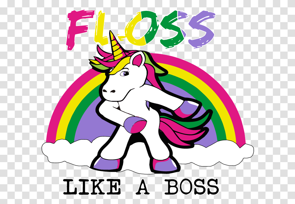 Unicorn Floss Like A Boss, Poster, Advertisement Transparent Png