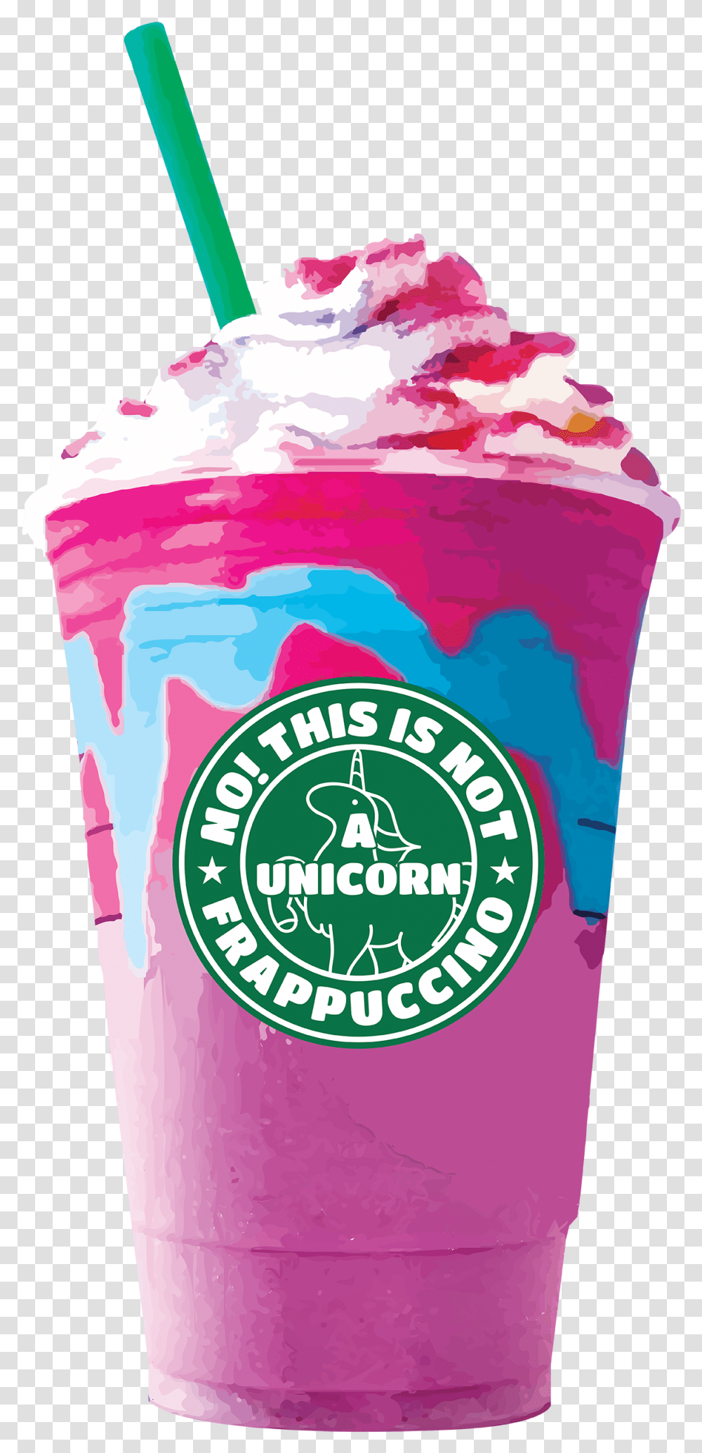 Unicorn Frappuccino From Starbucks, Dessert, Food, Cream, Creme Transparent Png