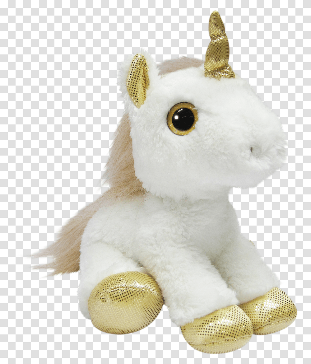Unicorn Gold Glitter Eyes 30cm Soft, Plush, Toy, Snowman, Winter Transparent Png