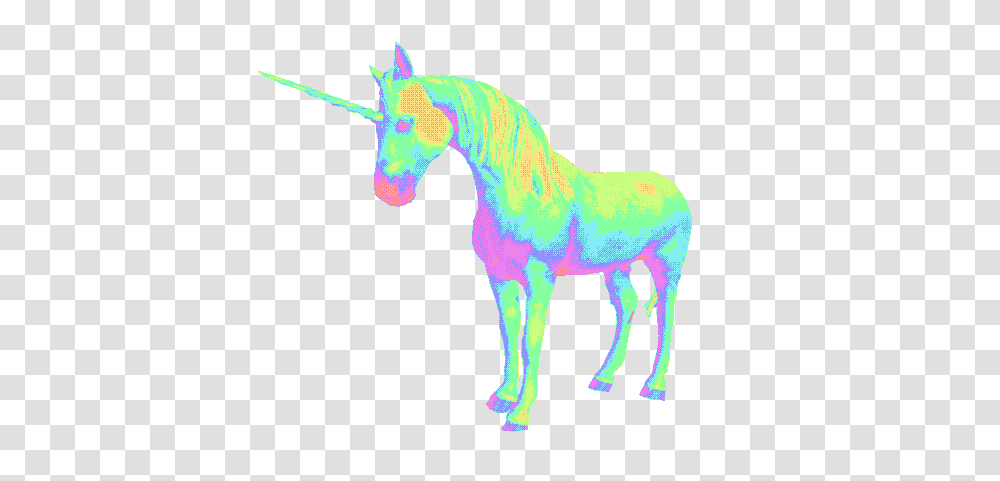 Unicorn Grunge Vapor Vaporwave Vaporwaveaesthetic Aesth, Horse, Mammal, Animal, Colt Horse Transparent Png