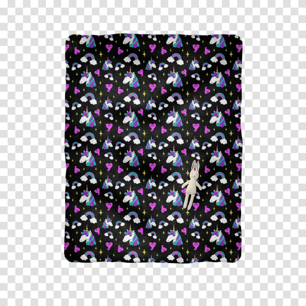 Unicorn Head And Rainbow Baby Blanket Motif, Rug, File Binder, Accessories, Accessory Transparent Png