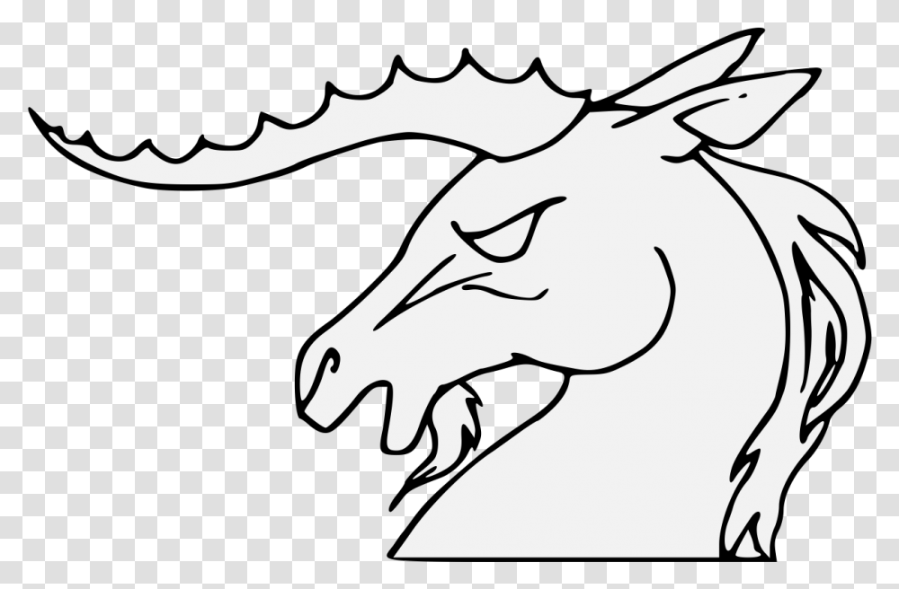 Unicorn Head Line Art, Animal, Mammal, Hook, Stencil Transparent Png