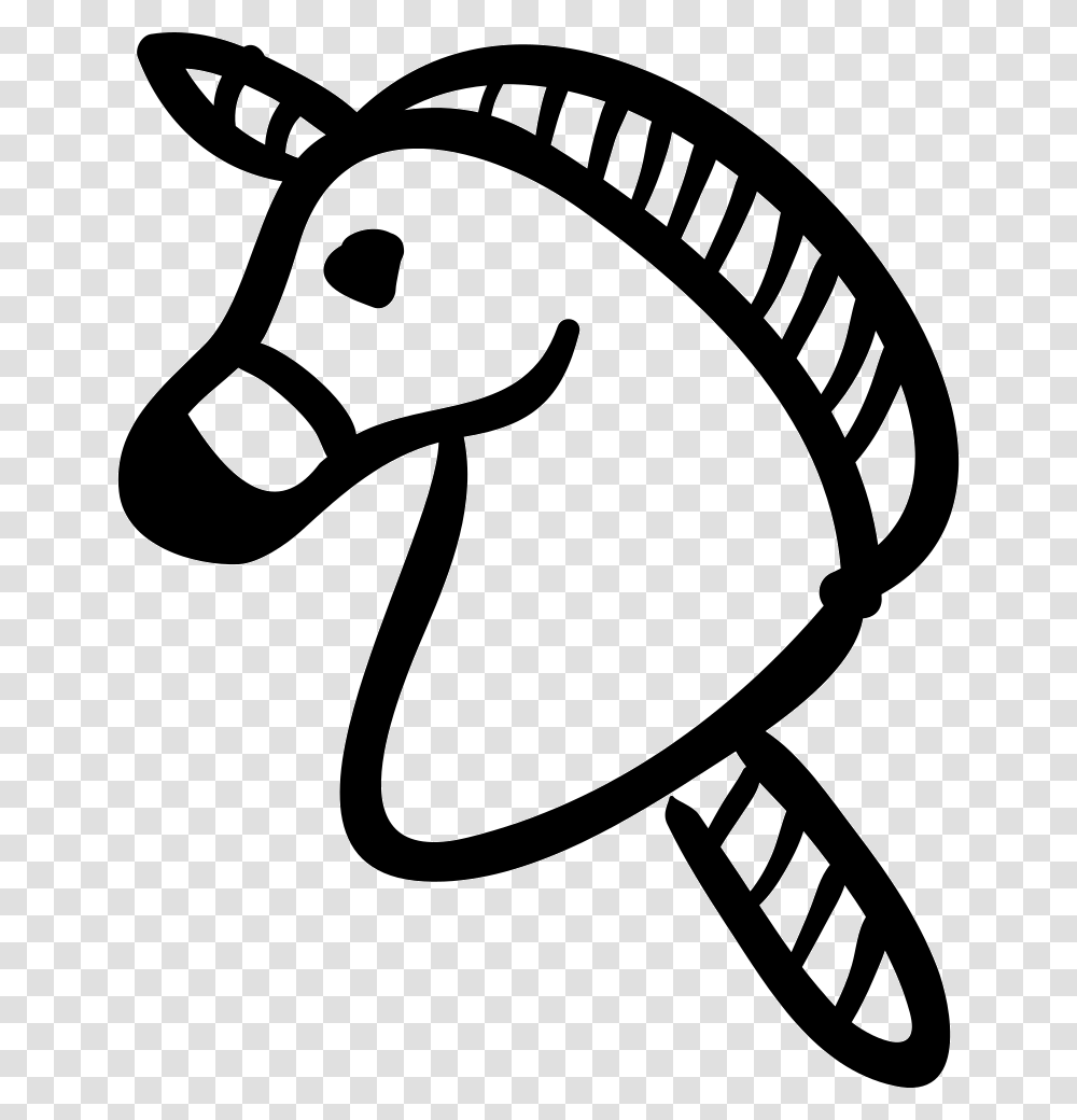 Unicorn Head On Stick Toy Unicorn, Animal, Mammal, Stencil, Zebra Transparent Png