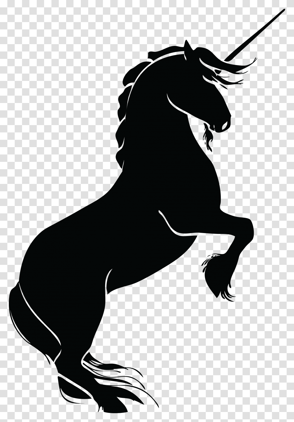 Unicorn Head Silhouette Silhouette Unicorn Clipart, Person, Human, Kneeling, Photography Transparent Png