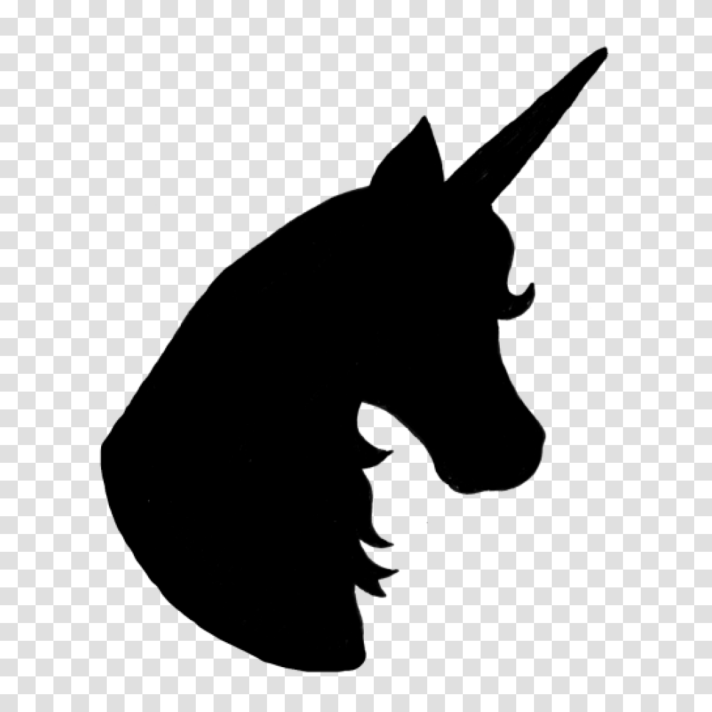 Unicorn Head Silhouette Wave Clipart, Bow, Pet, Animal, Cat Transparent Png