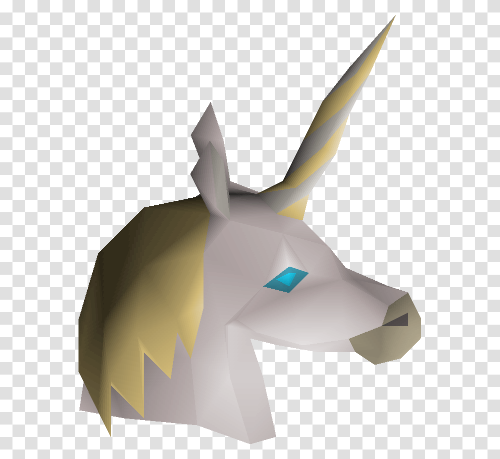 Unicorn Head White Unicorn Mask Osrs, Paper, Crystal, Piggy Bank Transparent Png