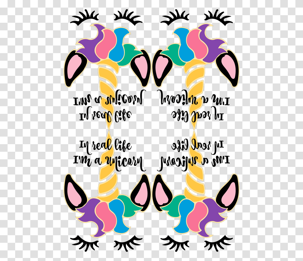 Unicorn Head With Rainbows Unicorn Clipart Text, Poster, Peeps Transparent Png