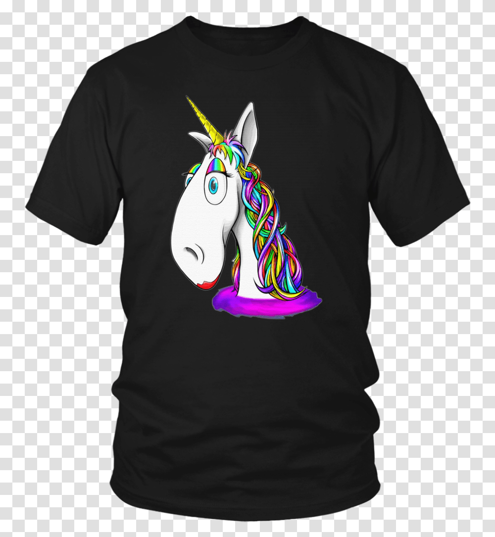 Unicorn Horn Rainbow Hair Cute Kids Love Great T Shirt, Clothing, Apparel, T-Shirt, Person Transparent Png