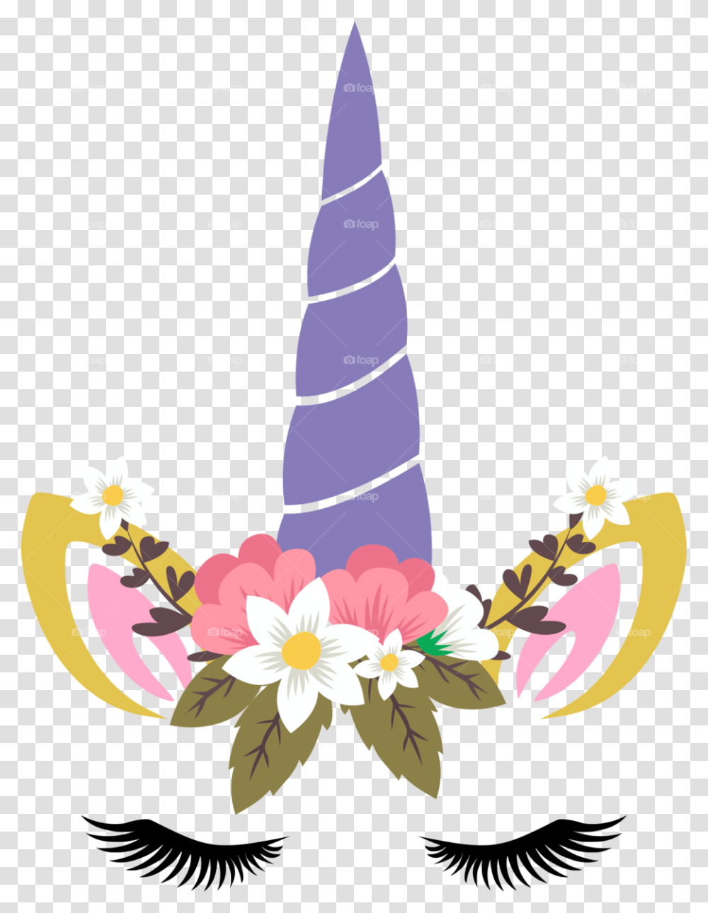 Unicorn Horn Unicorn Horn, Apparel, Party Hat, Flower Transparent Png