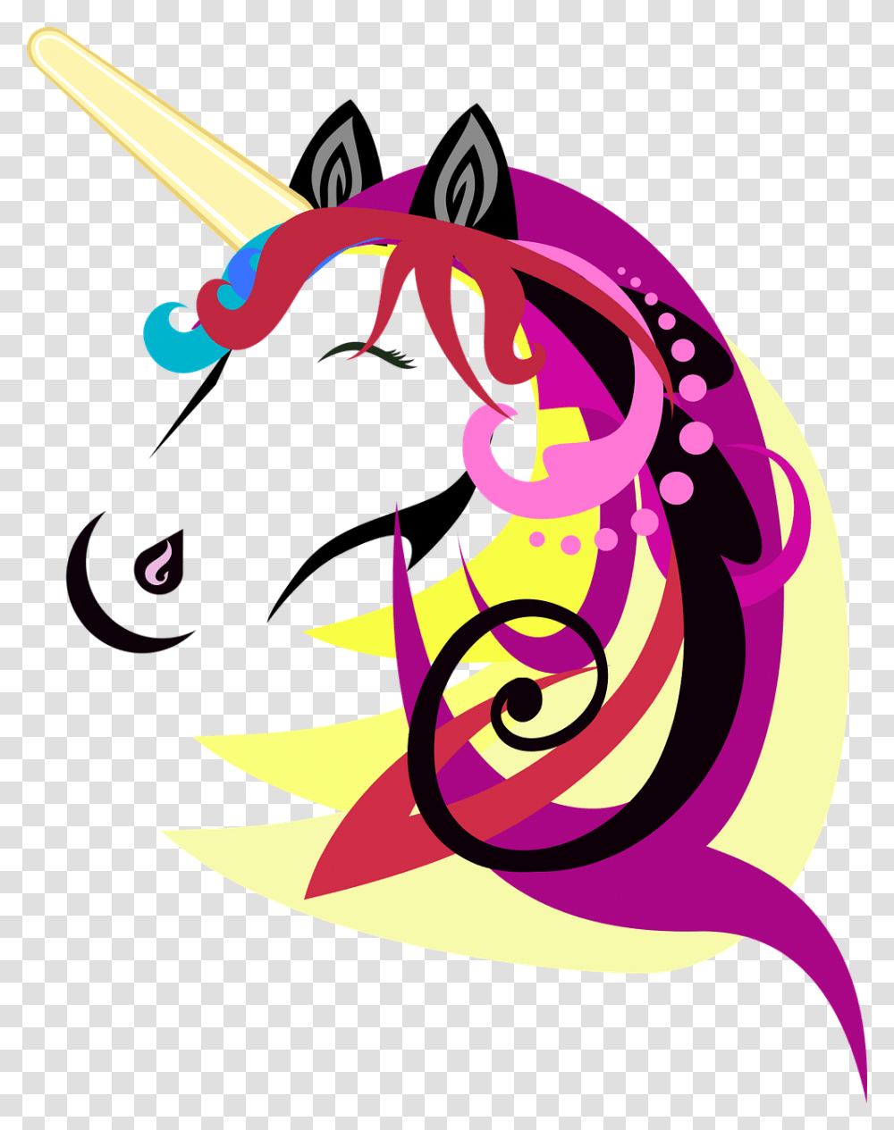 Unicorn Horse Cartoon Design Cute Animal Art Unicorn Sticker Design, Plant, Floral Design, Pattern Transparent Png