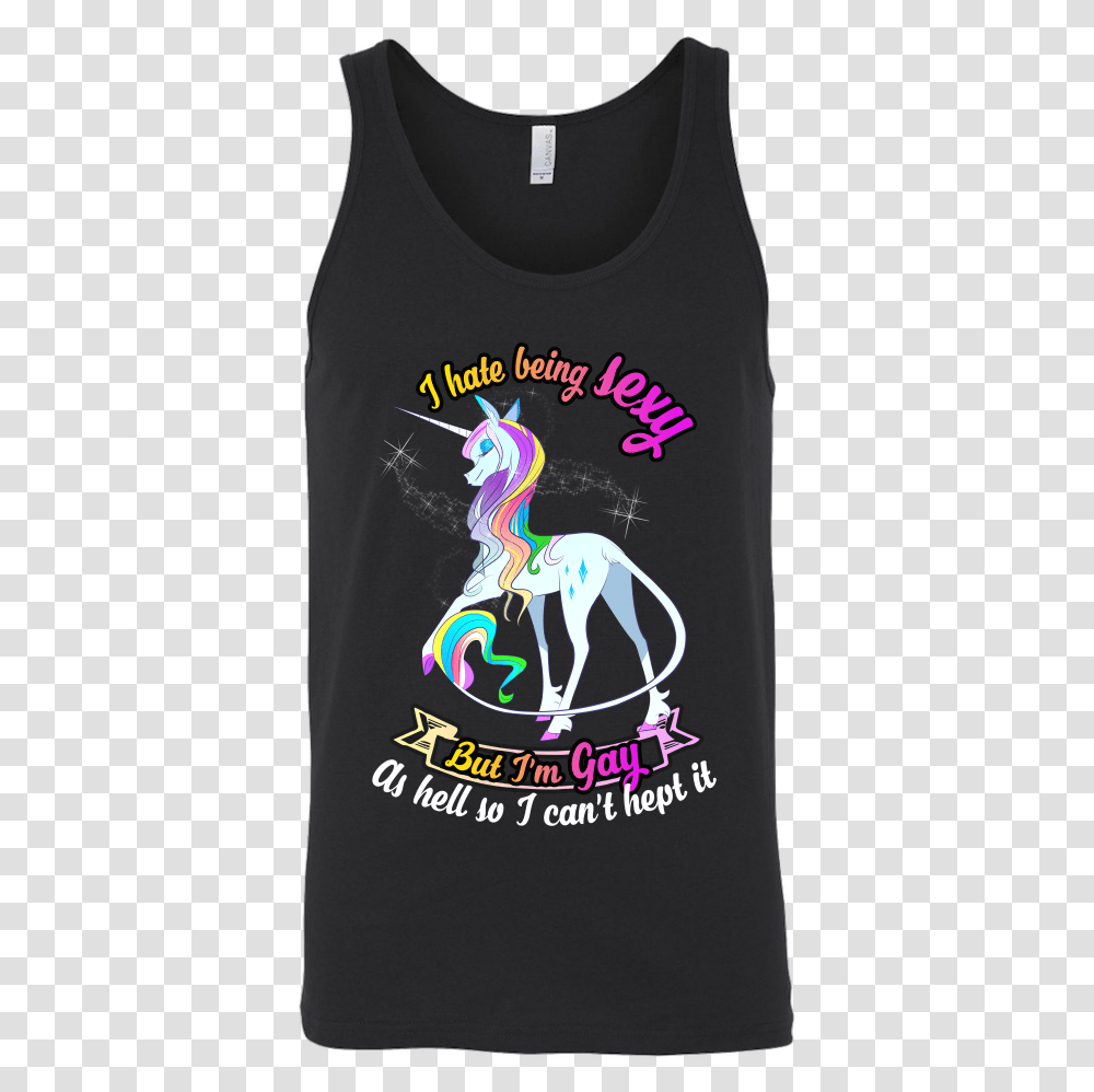 Unicorn I Hate Being Sexy But I'm Gay As Hell So I Sword Art Online Tank Top, Poster, Advertisement Transparent Png