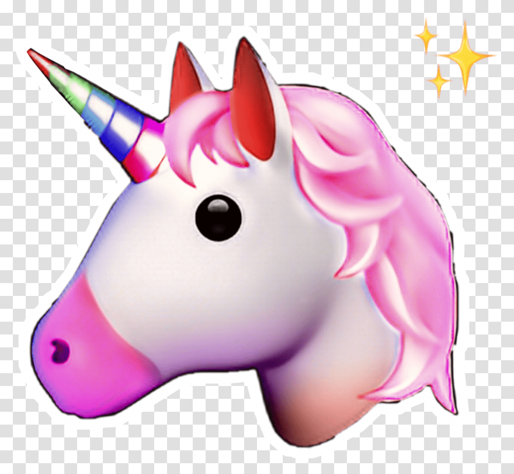 Unicorn Icon Stickers Unicornlove Background Emoji Iphone, Piggy Bank, Mammal, Animal Transparent Png