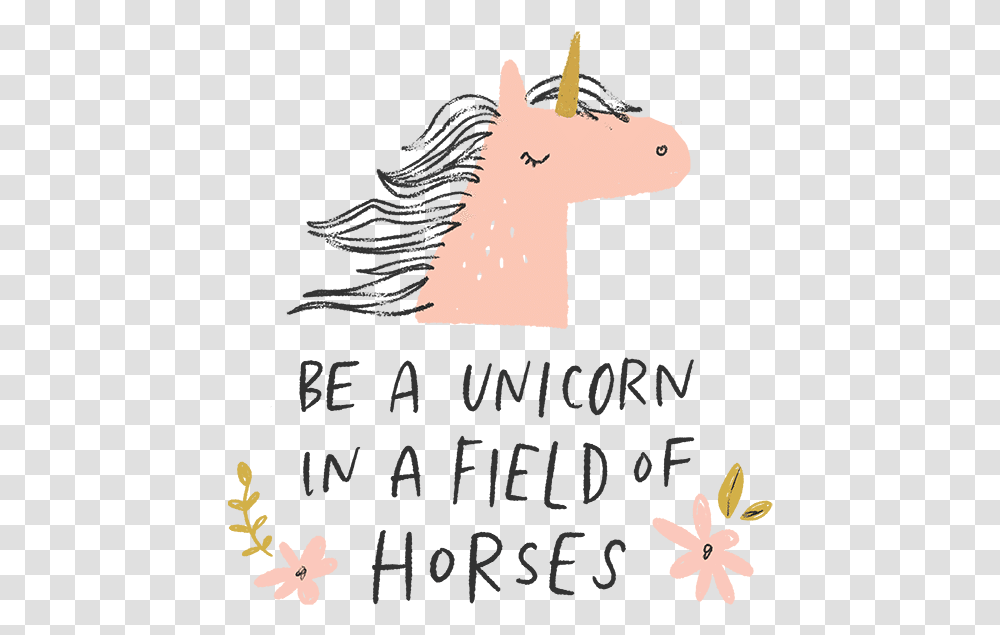 Unicorn In The Field Of Horses, Poster, Advertisement, Alphabet Transparent Png