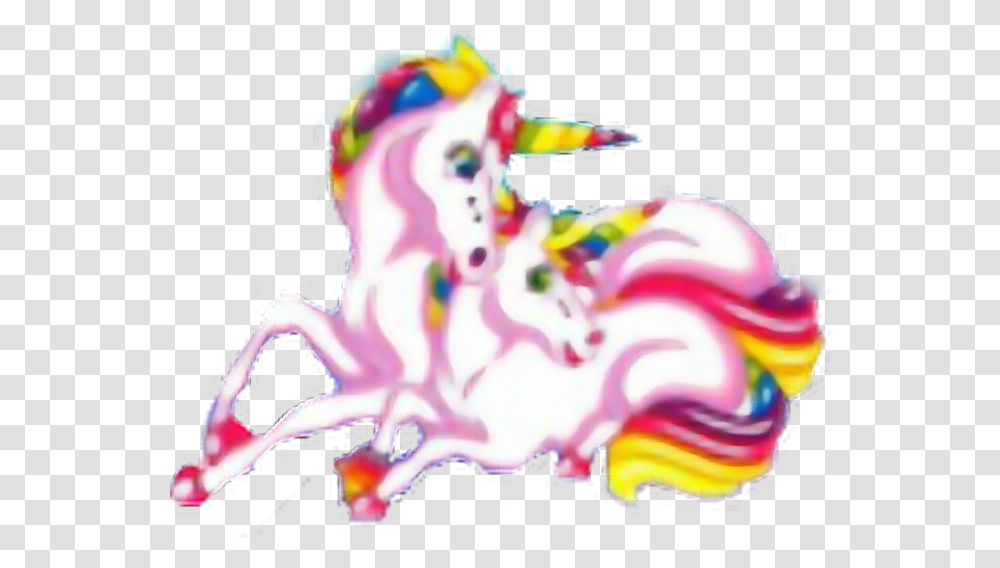 Unicorn Momanddaughter Colorful Horns Unicorns Illustration, Cream, Dessert, Food Transparent Png