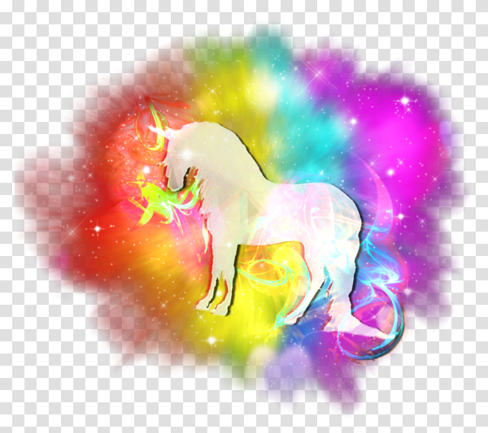 Unicorn Rainbow Smoke Colorful Rainbow Colors Mane, Ornament, Rose Transparent Png