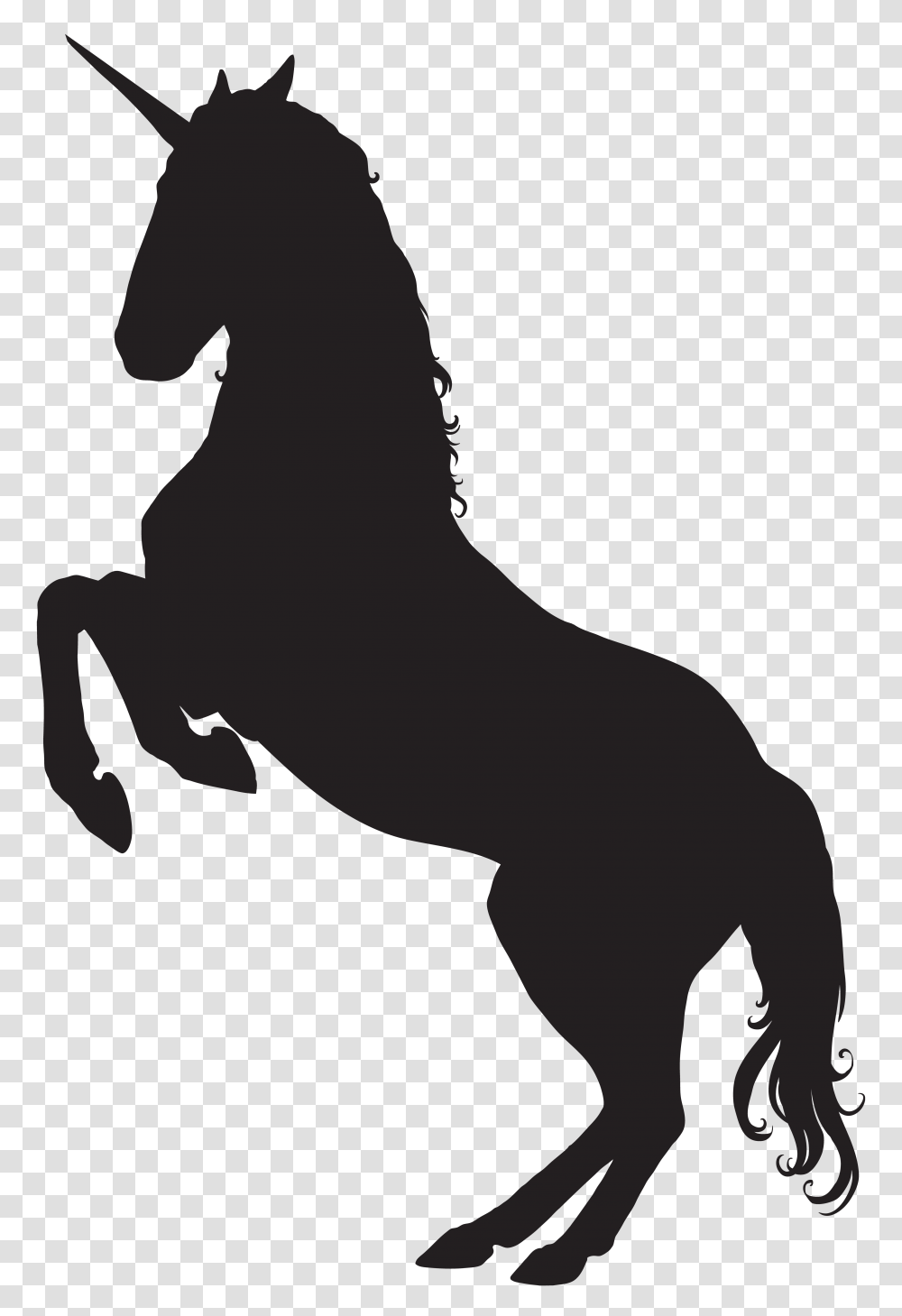 Unicorn Silhouette Clip Art, Logo, Number Transparent Png