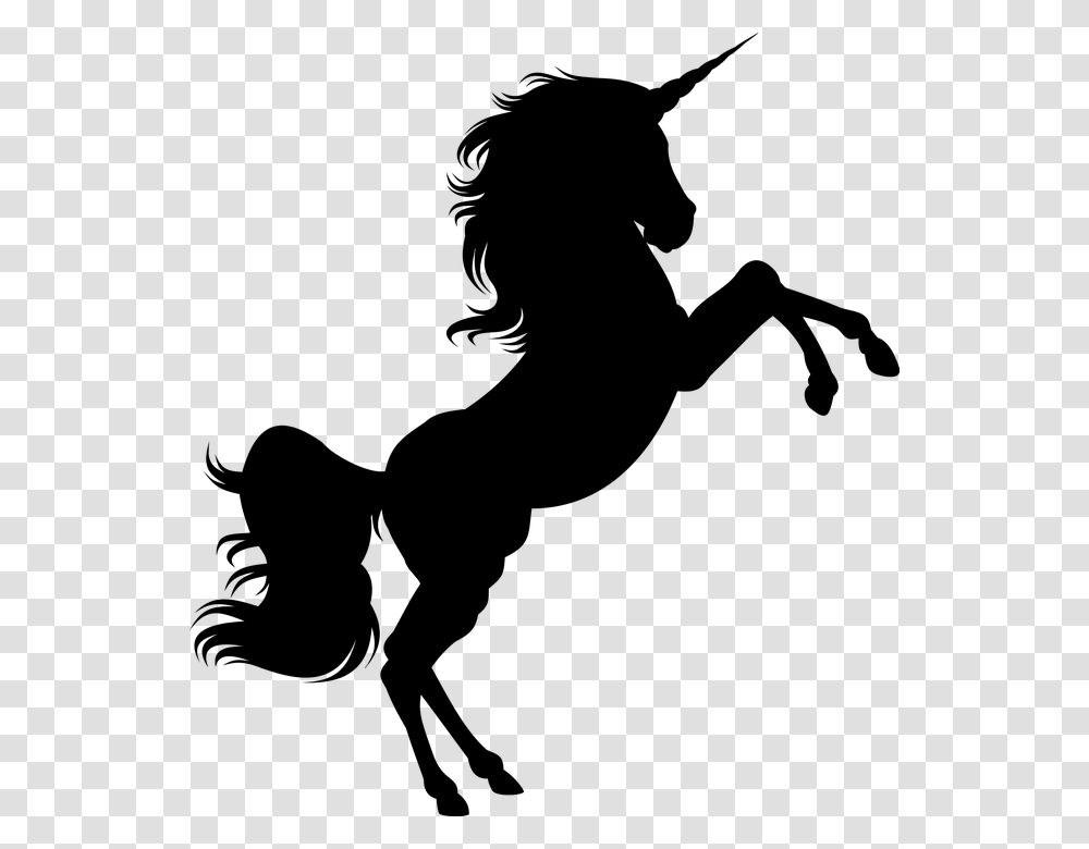 Unicorn Silhouette Clipart, Gray, World Of Warcraft Transparent Png