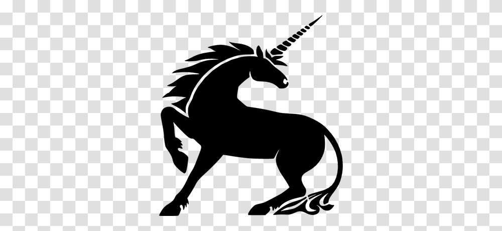 Unicorn Silhouette Looking Back, Horse, Mammal, Animal, Antelope Transparent Png