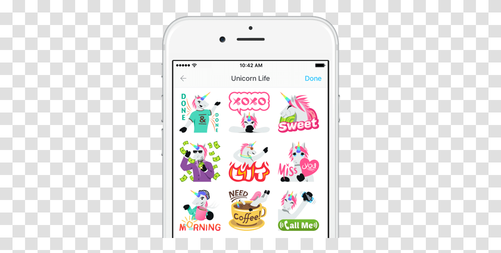Unicorn Sticker Pack On Kik Iphone, Electronics, Mobile Phone, Cell Phone Transparent Png