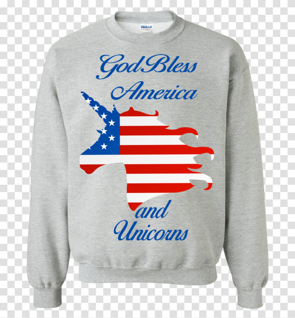 Unicorn T Shirts God Bless America And Unicorn Hoodies Friends Harry Potter Sweatshirt, Apparel, Sweater, Sleeve Transparent Png