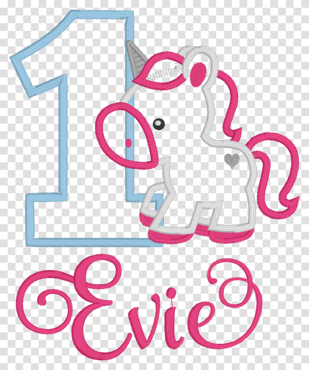 Unicorn Themed Birthday Baby Numbers Unicorn Birthday Clip Art, Alphabet Transparent Png