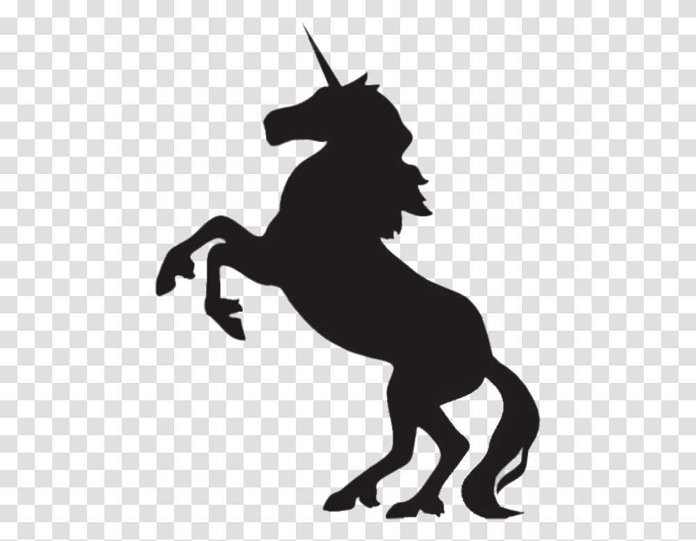 Unicorn Unicorn Clipart Black And White, Silhouette, Stencil, Mammal, Animal Transparent Png