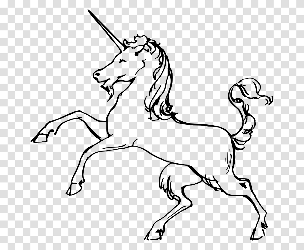 Unicorn Unicorn Outline, Gray, World Of Warcraft Transparent Png