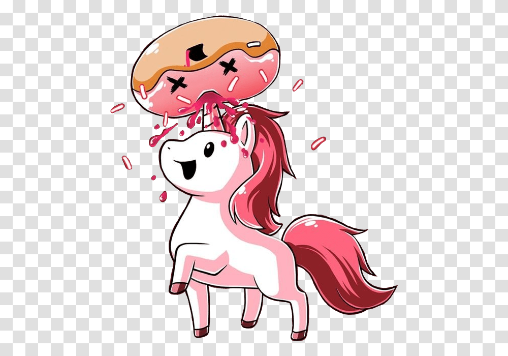 Unicorn Unicornio Kawaii Kawaiiunicorn Cupcake Anime Donut Unicorn, Mammal, Animal Transparent Png