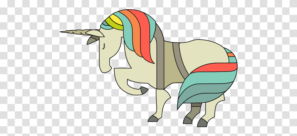Unicorn With Rainbow Mane Mane, Animal, Outdoors Transparent Png