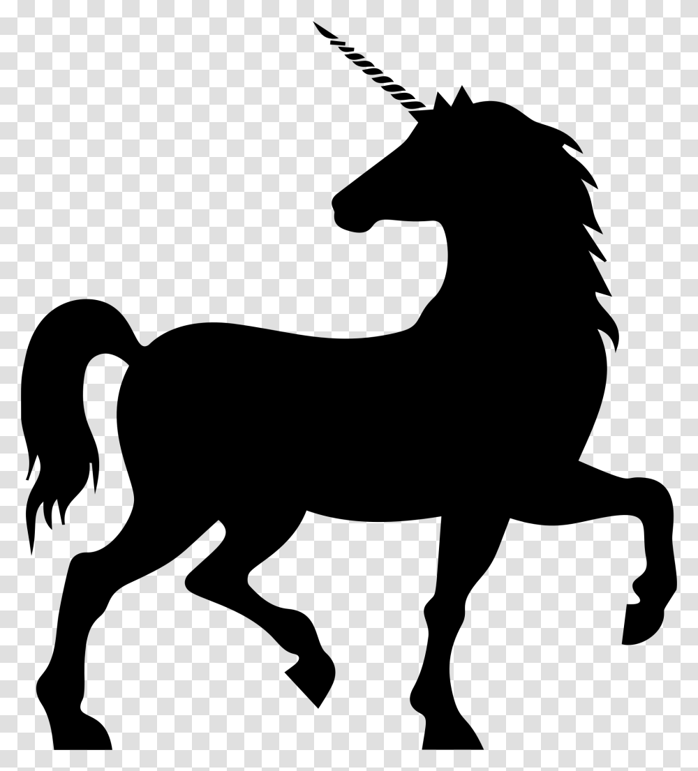 Unicornio Silhouette Of A Unicorn, Gray, World Of Warcraft Transparent Png