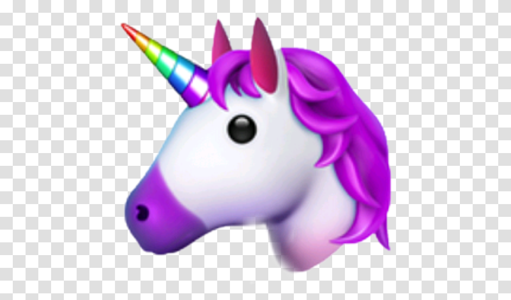 Unicorns Emoji Rainbow Purple Pink White Horn Hair Emoji Iphone Unicorn Emoji, Piggy Bank, Toy, Animal, Mammal Transparent Png
