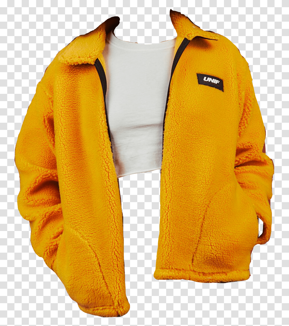 Unif Yellow Jacket Freetoedit Unif Yellow Jacket, Apparel, Sweater, Sweatshirt Transparent Png