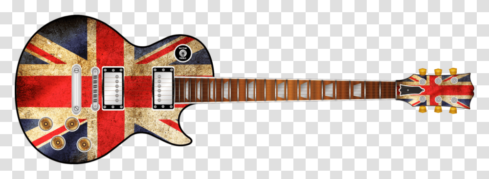 Union Jack Flag Guitar Wrap Skin British Flag On Guitar, Leisure Activities, Musical Instrument, Bass Guitar, Electric Guitar Transparent Png