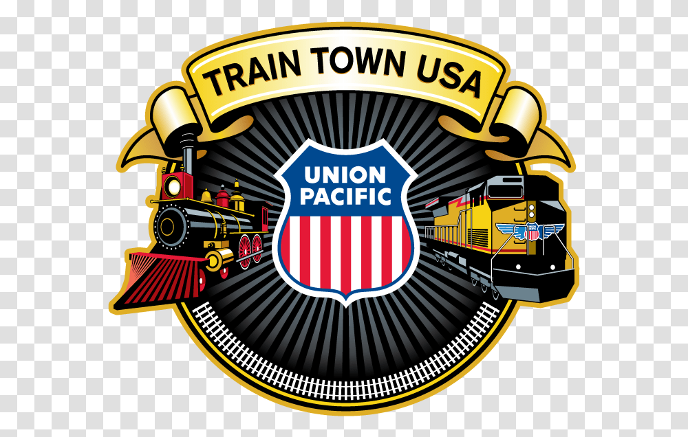 Union Pacific Building America Logo Train Union Pacific Logo, Label, Car Transparent Png
