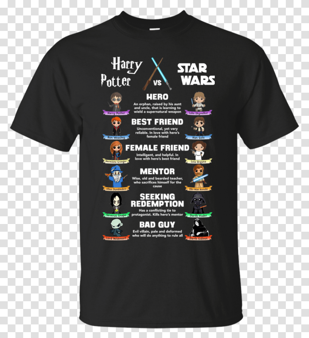 Unique Gildan Shirt Size Chart Harry Potter Vs Star Wars Shirt, Clothing, Apparel, T-Shirt, Plant Transparent Png